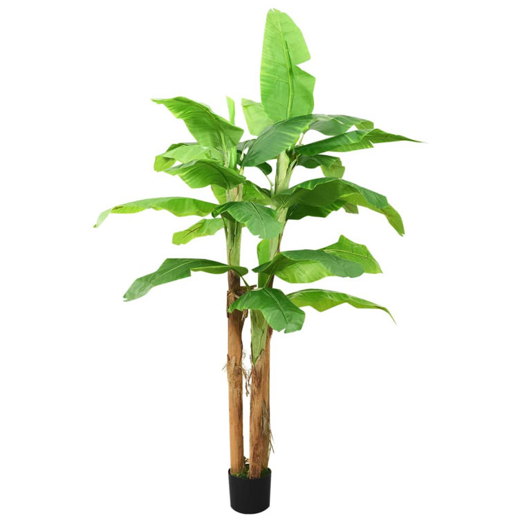 Primrue Artificial Banana Tree With Pot 118.1" Green Wayfair Canada